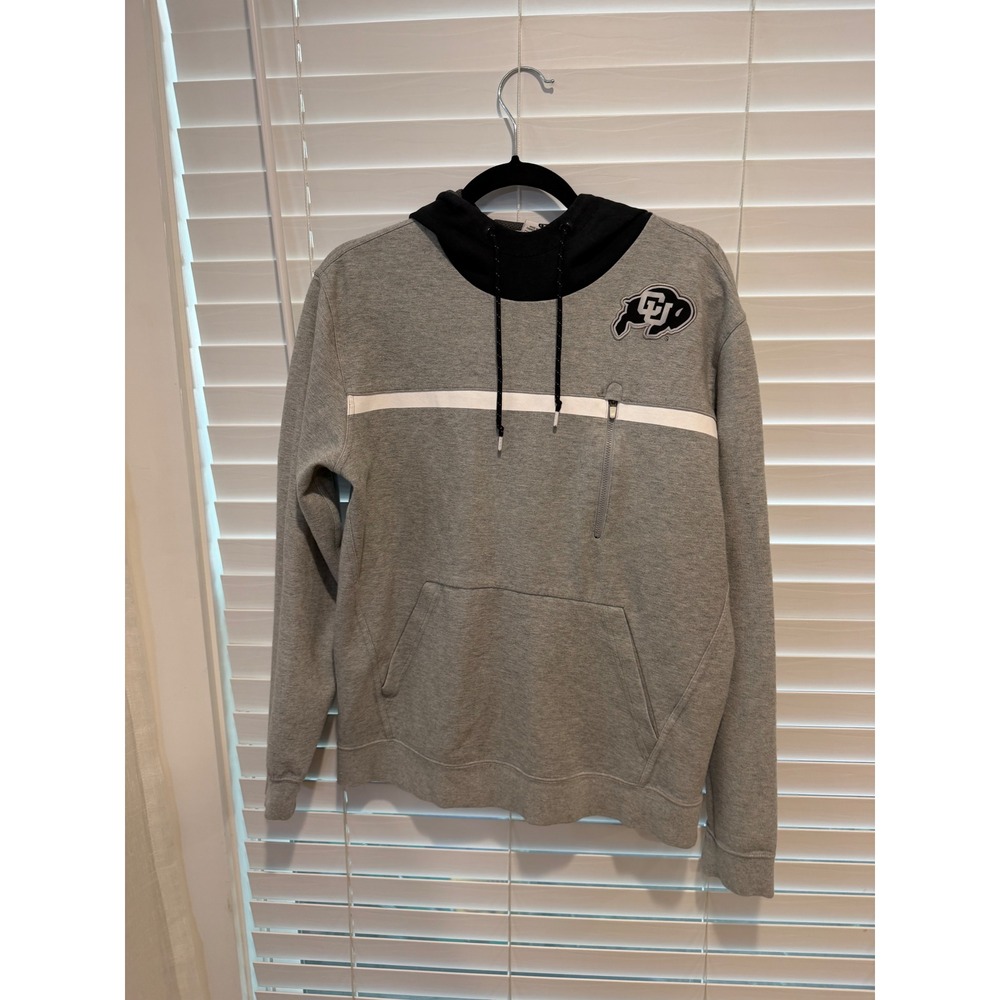 Nike Colorado Buffaloes Hoodie Mens Large Gray Black CU Zipper Pocket Pullover